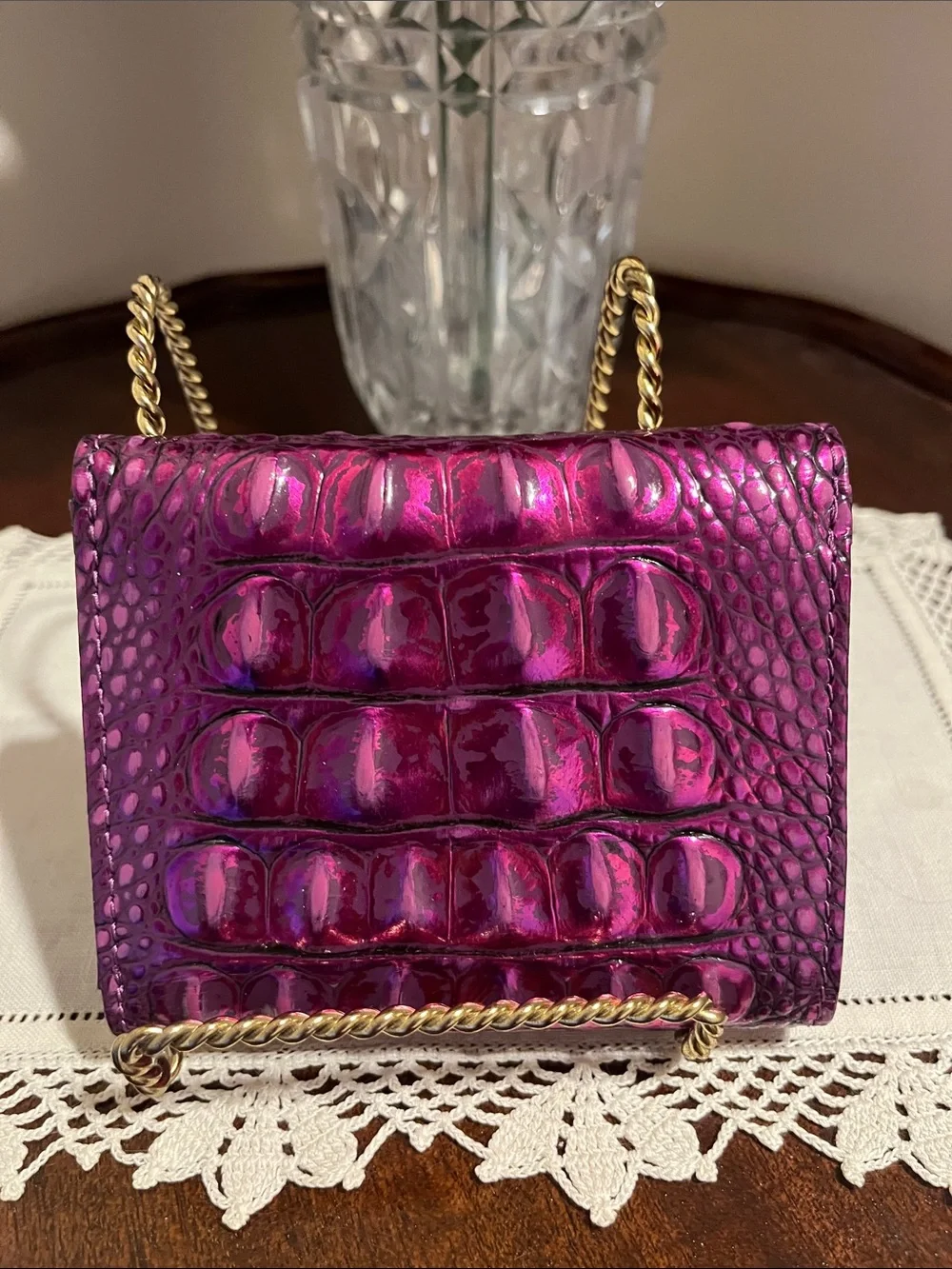Like new! Brahmin pinkish purple Veronica small wallet. - Picture 2 of 4